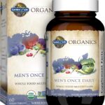 Garden of Life Once Daily Whole Food Multivitamin for Men, Organic Mens Vitamins & Minerals, Vitamin C, Zinc, Vegan, for Health & Well-Being, 60 Tablets