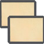 Silicon Baking Mats, 16.5"x11.6" 2-Pack Reusable Silicon Baking Mat Sheet, Baking Sheets Non-Stick, Food Safe Baking Mats Can Be Used For Baking Cookies, Bread, Pizzas