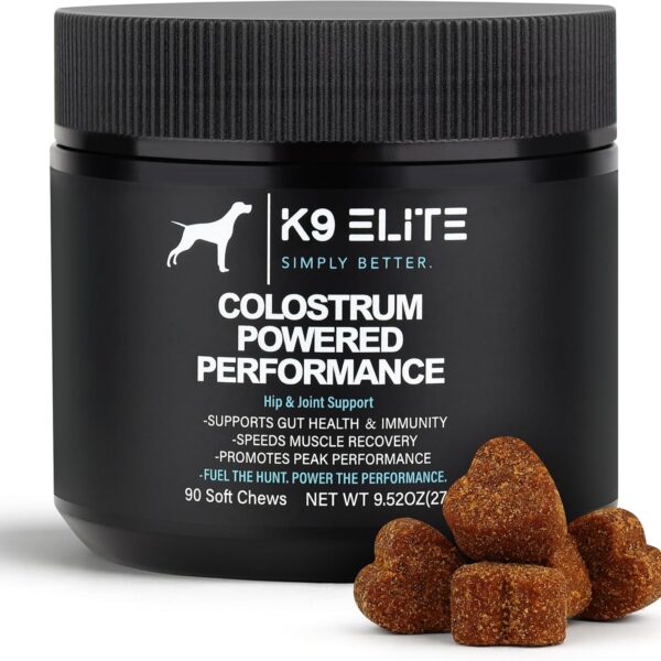 Dog Allergy Relief Chews Anti Itch, Gut Health & Immunity Support with Omega-3 & Colostrum Muscle Recovery, Hip & Joint Support & Energy Booster Itchy Skin Relief Allergy Chews for Dogs