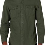 Amazon Essentials Men's Flannel Shirts, Long-Sleeve, Slim-Fit, Two-Pocket, Plaid