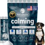 PetCultures Calming Tribiotic Dog Supplement Powder  Supports Stress, L-Tryptophan, L-Theanine, and Gut-Brain Axis Balance - Made in USA (30)