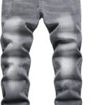 Men's Slim Fit Stretch Jeans Ripped Skinny Jeans for Men, Fashion Straight Leg Comfort Flex Waist Cargo Denim Pants