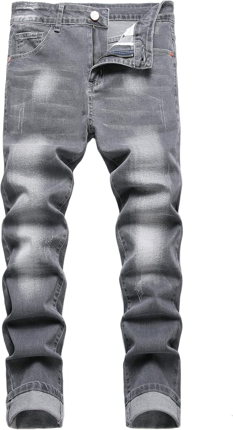 Men's Slim Fit Stretch Jeans Ripped Skinny Jeans for Men, Fashion Straight Leg Comfort Flex Waist Cargo Denim Pants