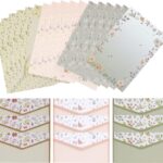 27 PCS Stationary Writing Paper with Envelopes Set Cute Vintage Floral Letter Writing and Stationery Paper Envelopes18 Sheets with 9 Envelopes