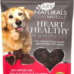 Ark Naturals Gray Muzzle Heart Healthy Wags Plenty Dog Chews, Vet Recommended for Senior Dogs to Support Heart Muscle, Blood Pressure and Circulation, Natural Ingredients, 60 Count