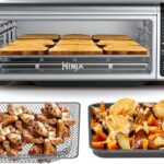 Ninja Digital Air Fry Countertop Oven, 8-in-1 Functionality, 1800W, Flip-Up Design, XL Capacity, Air Fry Basket, Wire Rack & Crumb Tray, Silver, SP101