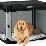 42 Inch Collapsible Dog Crate for Extra Large Dogs - XL Dog Travel Crate Portable with Breathable Mesh Windows, Soft Sided Dog Kennel Foldable for Indoor and Outdoor, Grey