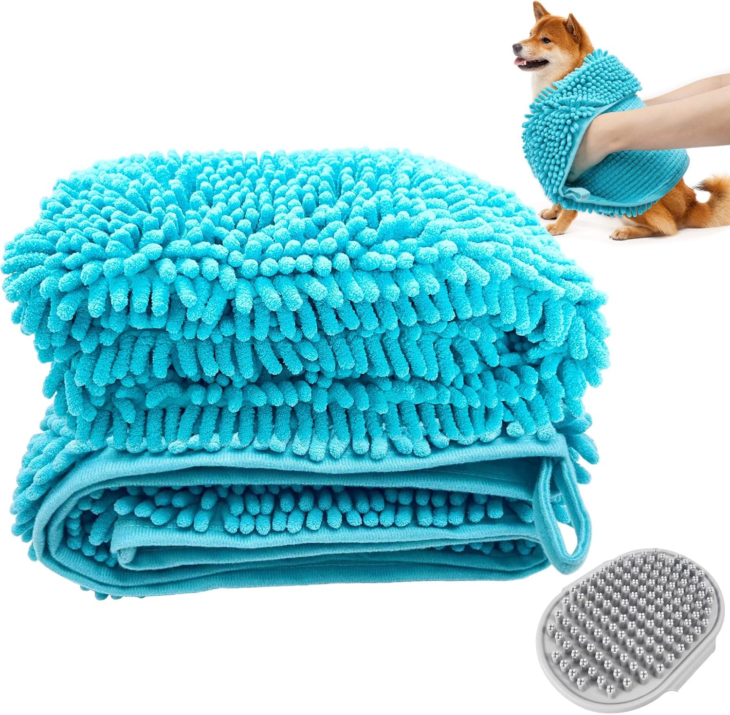 Premium Dog Drying Towel & Bath Brush Set Super Absorbent Sherpa Microfiber Pet Towel for Fast Drying, Gentle Cleaning & Coat Care | Safe for Dogs & Cats Premium Dog Drying Towel & Bath Brush Set Super Absorbent Sherpa Microfiber Pet Towel for Fast Drying, Gentle Cleaning & Coat Care | Safe for Dogs & Cats