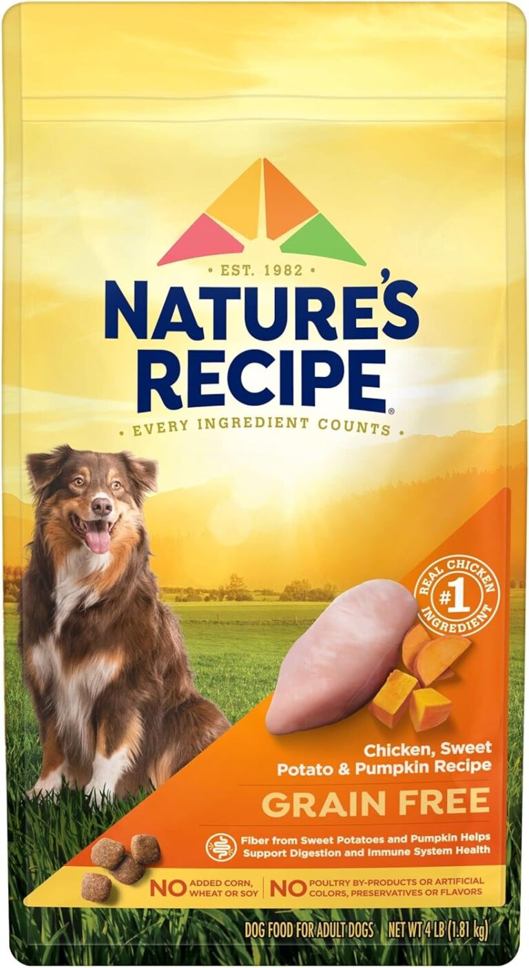 Natures Recipe Grain Free Chicken, Sweet Potato & Pumpkin Recipe Dry Dog Food, 4 lb. Bag