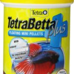 TetraBetta PLUS Floating Mini Pellets, Fish Food With Natural Color Enhancer, 1.2 ounces