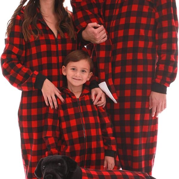 #followme Matching Adult Onesie for Family, Couples, Dog and Owner Buffalo Plaid