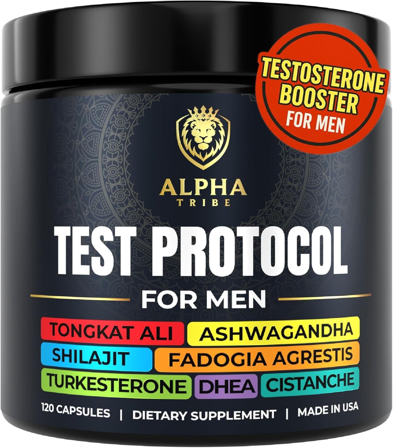 Alpha Tribe Test Protocol - Elite Natural Testosterone for Men | Testosterone Supplement for Men with Ashwagandha & Tongkat Ali (120 Count Pack of 1) Alpha Tribe Test Protocol - Elite Natural Testosterone for Men | Testosterone Supplement for Men with Ashwagandha & Tongkat Ali (120 Count Pack of 1)