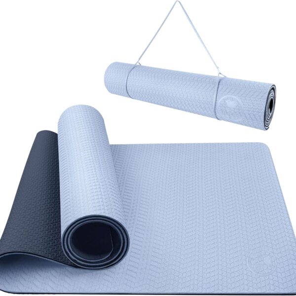 IUGA Yoga Mat Thick Non Slip Anti-tear Pilates Mat Eco Friendly Hot Yoga Mats for Workout & Exercise(72"x 24"x 6mm)