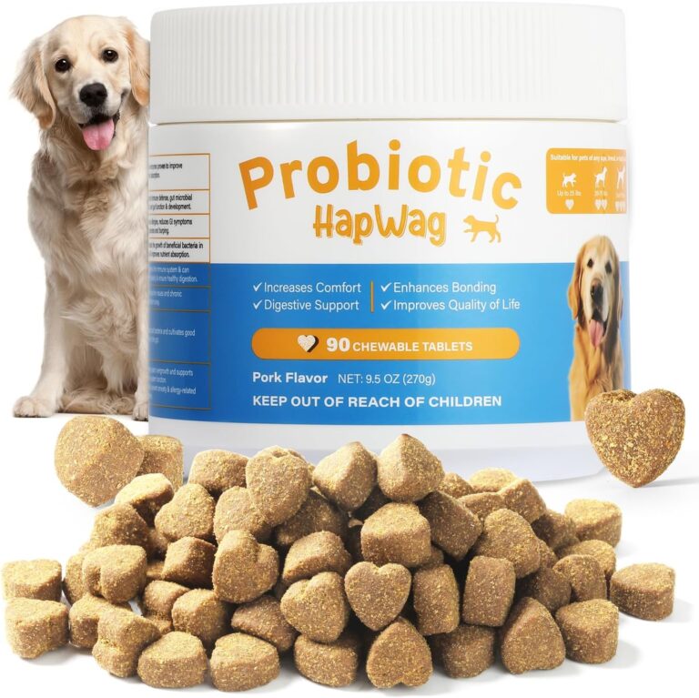 Dog Allergy and Immune Relief Chews - Probiotics for All Breeds and Ages Dogs, Support Gut Digestive Health, Anti Diarrhea, Constipation Relief, Dog Supplements - Pork Flavor - 90 Soft Chews