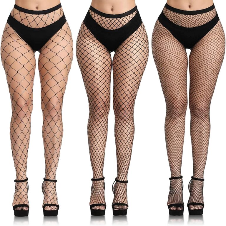 Buauty Black Fishnet Stockings for Women, Fishnet Tights Plus Size One Size Fit All