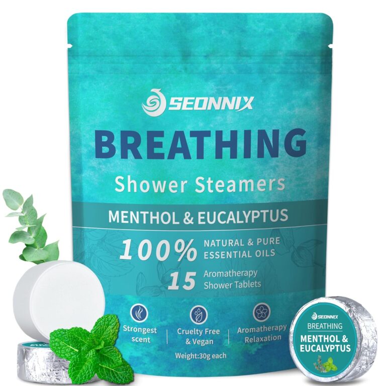Shower Steamers Aromatherapy 15 Pack, Menthol & Eucalyptus Shower Bombs with Natural Essential Oils, Quick Relief Nasal Congestion, Relaxation & Self Care Gifts for Women & Men