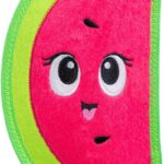 Outward Hound Tough Skinz Durable Squeaky Dog Toy with Two Tough Layers, Watermelon, Red, Medium