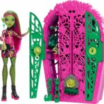 Monster High Skulltimate Secrets Doll & Accessories Set, Garden Mysteries Venus McFlytrap with Reveal Closet & 19+ Tea Party Surprises Like Clothes
