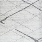 nuLOOM 8x10 Thigpen Contemporary Area Rug, Grey, Abstract Lines, Non-Slip Backing, Stain Resistant, For Bedroom, Dining Room, Living Room, Hallway, Office, Kitchen, Entryway