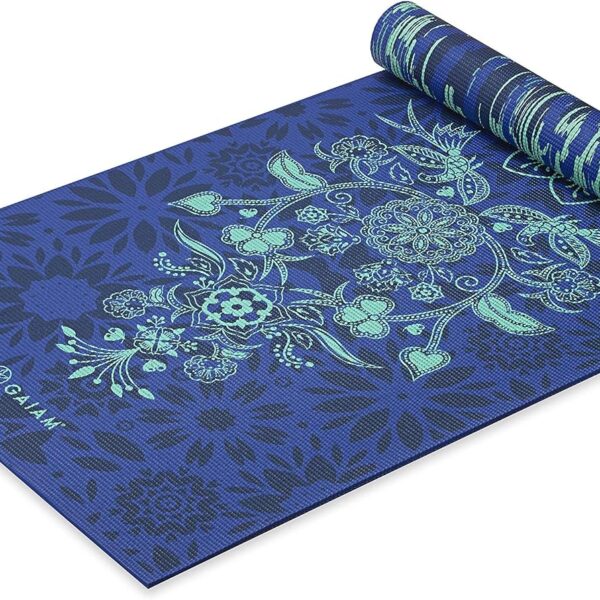 Gaiam Yoga Mat - Premium 6mm Print Reversible Extra Thick Non Slip Exercise & Fitness Mat for All Types of Yoga, Pilates & Floor Workouts (68" x 24" x 6mm Thick)