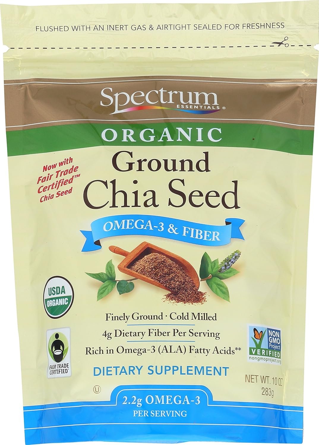 Spectrum Essentials Organic Ground Chia Seed, 10 oz Spectrum Essentials Organic Ground Chia Seed, 10 oz