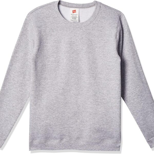 Hanes Boys' EcoSmart Sweatshirt, Cotton Crewneck Pullover, Kids' Fleece Sweatshirt