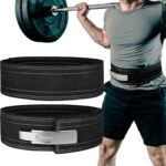 Hawk Sports Weightlifting Belt for Men and Women, Black 10mm Thick, 4-Inch Wide Lever Belt for Safely Increasing Weight and Lifting Power for Deadlifts, Squats, and Other Workouts