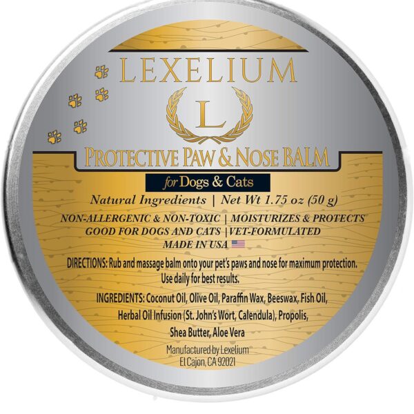 All Natural Paw Balm & Protection Wax for Dogs and Cats | No Toxic Ingredients | Medium Firmness | No Mess | Protects from Heat and Cold | 2 Oz