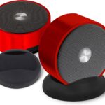 Bluetooth Speaker Pair - TF SD Card 3.5 mm Audio Cable - Dual Pairing Bluetooth Speakers - Bluetooth Multiple Wireless Speakers - Mothers Day Gift For Mothers - Bluetooth Speaker Multiple Pairing Red