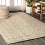 JONATHAN Y Hiro Hand Woven Chunky Jute Ivory Indoor Area Rug, 8x10, Bohemian, Transitional, Easy-Cleaning for Living Room, Bedroom, Kitchen, Pet Friendly, Non-Shedding (NFR103A-8)