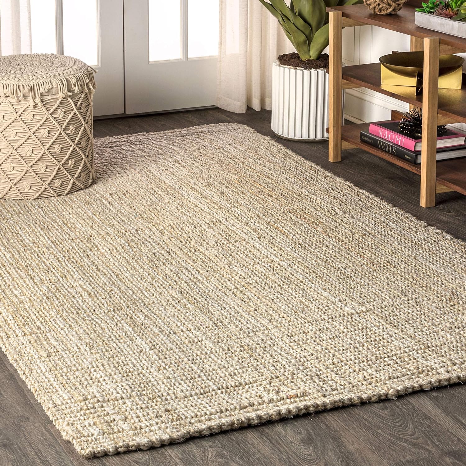 JONATHAN Y Hiro Hand Woven Chunky Jute Ivory Indoor Area Rug, 8x10, Bohemian, Transitional, Easy-Cleaning for Living Room, Bedroom, Kitchen, Pet Friendly, Non-Shedding (NFR103A-8) JONATHAN Y Hiro Hand Woven Chunky Jute Ivory Indoor Area Rug, 8x10, Bohemian, Transitional, Easy-Cleaning for Living Room, Bedroom, Kitchen, Pet Friendly, Non-Shedding (NFR103A-8)