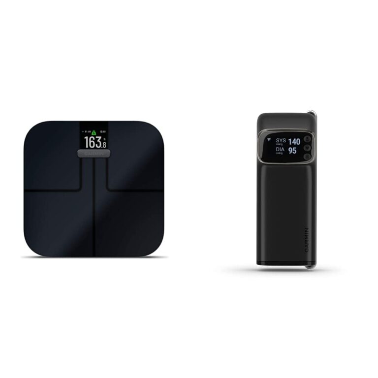 Garmin Index S2 Smart Scale (010-02294-02) and Index BPM Smart Blood Pressure Monitor Bundle