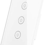 MOES WiFi Smart Wall Touch Light Switch Glass Panel Wireless Remote Control by Mobile APP Anywhere Compatible with Alexa,Timing Function No Hub Required (Wall Switch 3 Gang)