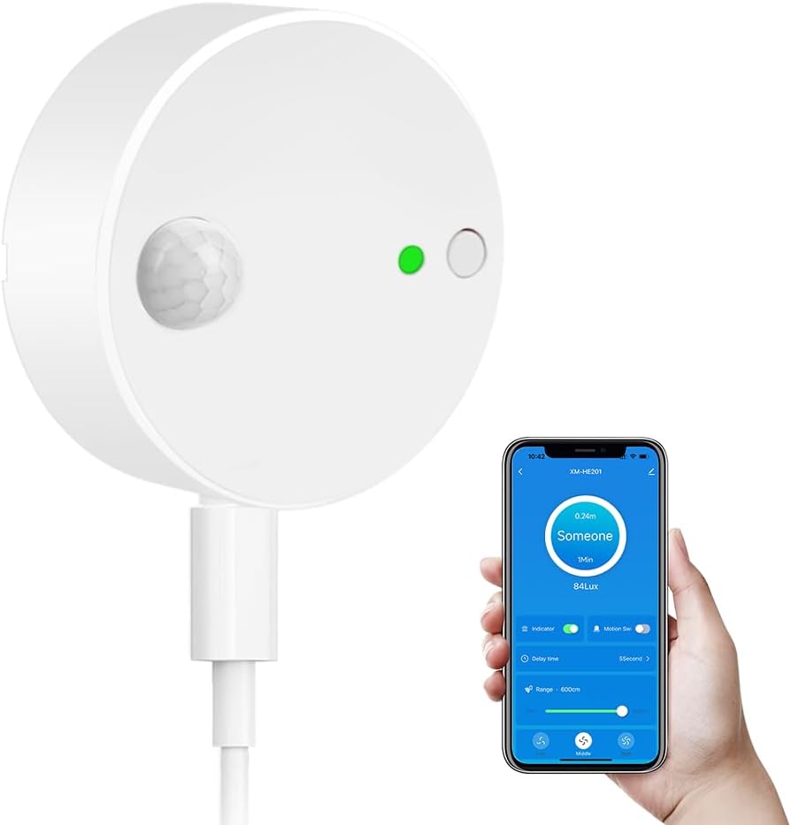 Smart Motion Sensor, Tuya App Control, 24G Radar Detector, Human Body Presence Detection, Not Alexa Compatible Smart Motion Sensor, Tuya App Control, 24G Radar Detector, Human Body Presence Detection, Not Alexa Compatible