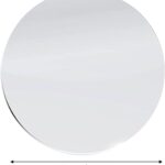 DARENYI 8 inch Glass Round Mirror Circle Wall Mounted for Bathroom, Living Room, Home Decor, Small Round Mirror Plate Trays for Wedding Table Centerpieces