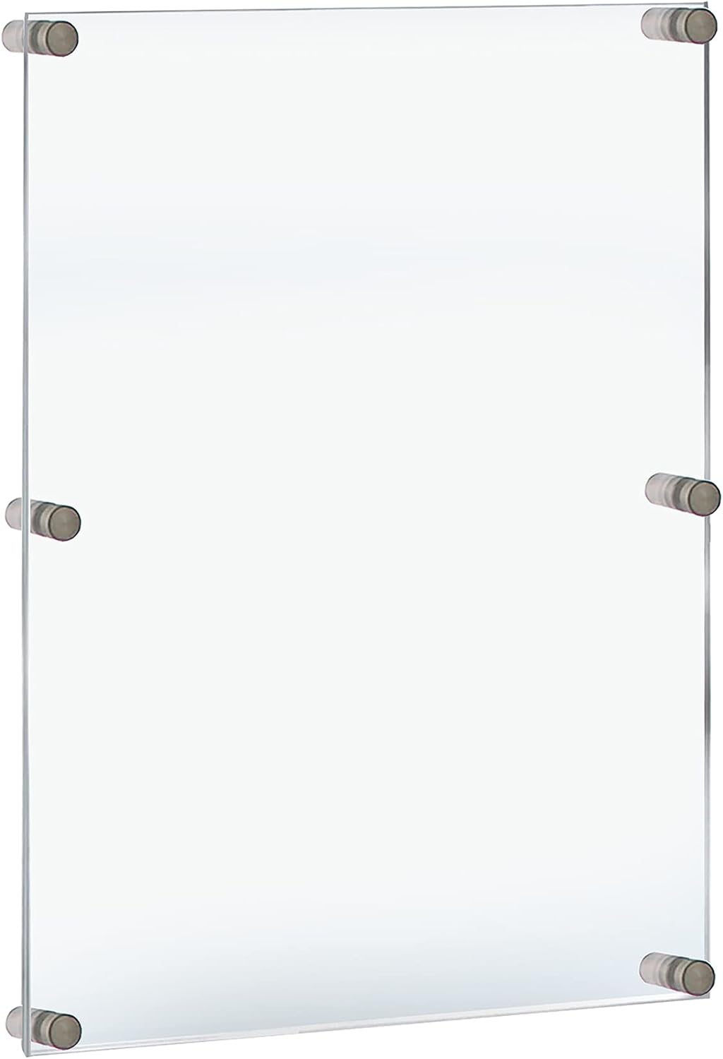 Azar Displays,105536, Floating Acrylic Wall Frame with Silver Hardware Stand Off Caps, Clear Hanging Photo Frame Display Mount with Frameless Border, Glass-Like Frame for Large Prints, 24" x 36" Azar Displays,105536, Floating Acrylic Wall Frame with Silver Hardware Stand Off Caps, Clear Hanging Photo Frame Display Mount with Frameless Border, Glass-Like Frame for Large Prints, 24" x 36"