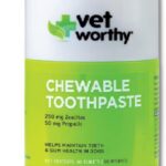 Vet Worthy Chewable Toothpaste - Dog Teeth Cleaning Chews with Propolis & Zeolites - Toothpaste for Dogs - Tartar Remover for Teeth & Dog Chews for Cleaning Teeth - 60ct (Chicken Liver)