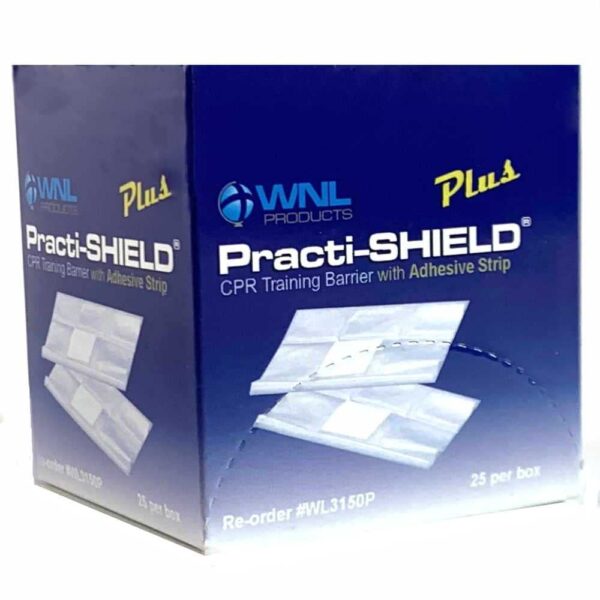 WNL Products WL3150P-2PACK CPR Practi-Shield PLUS Deluxe Manikin Training Protectors with Adhesive Strip - 50 Shields