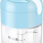 EASYSPEED Electric Garlic Chopper 1Cup, Mini USB Charging Wireless Food Processor with 304 Stainless Steel, 3 Sharp Blades, Portable Kitchen Meat Grinder for Onion, Garlic, Ginger, Baby Food
