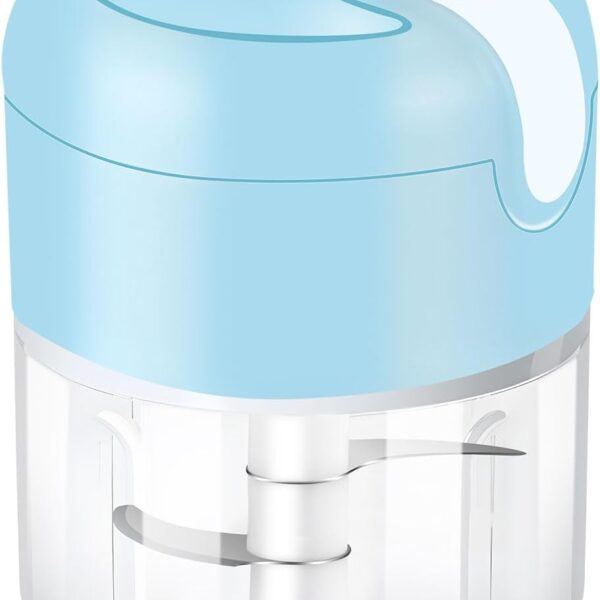 EASYSPEED Electric Garlic Chopper 1Cup, Mini USB Charging Wireless Food Processor with 304 Stainless Steel, 3 Sharp Blades, Portable Kitchen Meat Grinder for Onion, Garlic, Ginger, Baby Food