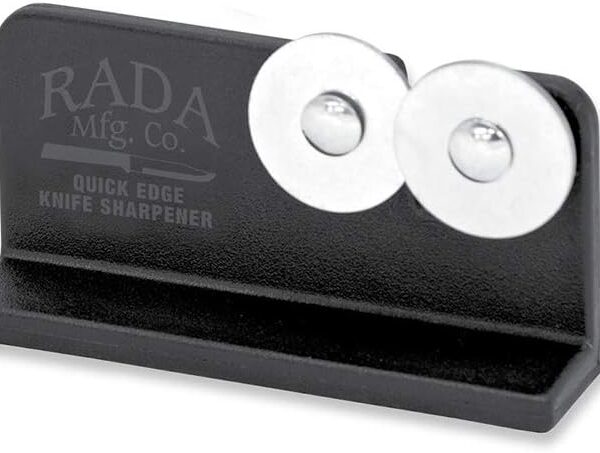Rada Cutlery Quick Edge Knife Sharpener (R119), 3.5" x 2", Stainless Steel Wheels