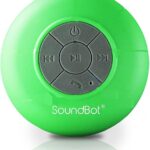 Soundbot Waterproof Shower Speaker HD Water Resistant Bluetooth Handsfree Portable with Loud Clear Sounds 6+hrs of Playtime, Wireless Suction Cup Small Durable for Outdoors Travel Home SB510 (Green)