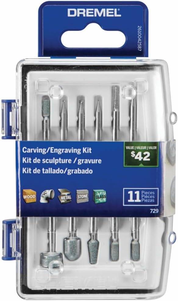 Dremel 729-01 11-Piece Carving/Engraving Accessory Micro Kit