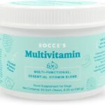 Bocce's Bakery Multivitamin Supplement for Dogs, Multi-Functional Daily Chews Made in The USA with an Essential Vitamin Blend, Digestion Joint Support, Cheese Honey, 60 ct