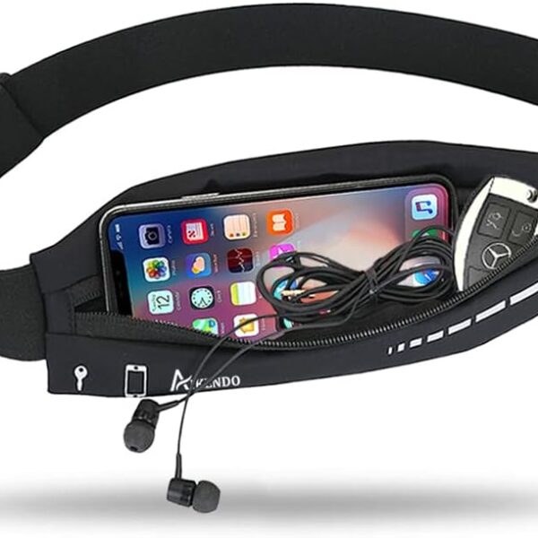 Slim Running Belt for Women Men,Runners Fanny Pack Phone Holder,Running Pouch Waist bag for Workout Jogging,Money Belt Running Gear Accessories