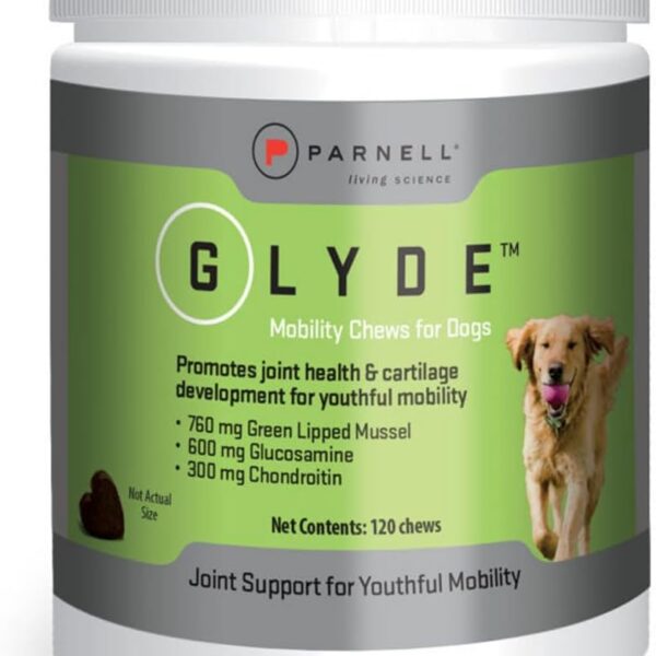 Glyde Mobility Dog Chews for Hip & Joint Support  Advanced Dog Joint Supplement with Glucosamine, Chondroitin & Green-Lipped Mussel  Supports Mobility, Flexibility & Healthy Joints  120 Soft Chews