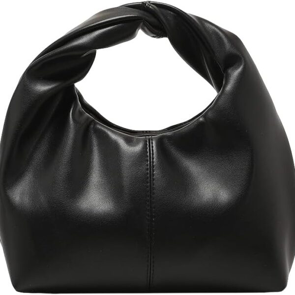 Verdusa Women's Ruched Hobo Mini Handbag Clutch Purse Dumpling Pouch Bag