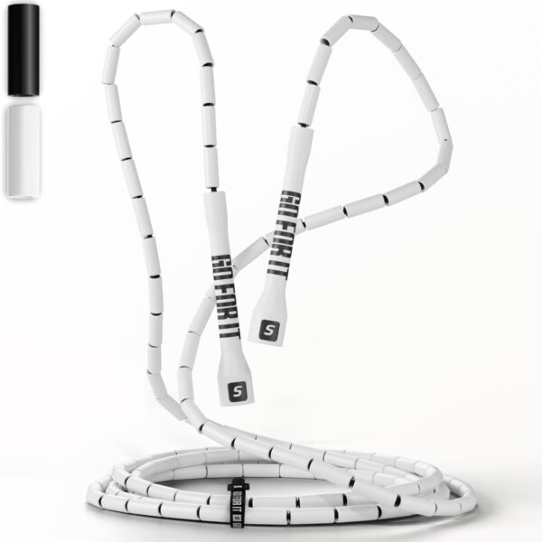 Sportbit Elite Beaded Jump Rope  Adjustable for Kids & Adults, Durable Fitness Skipping Rope for Cardio, Gym, Home & Outdoor Workouts