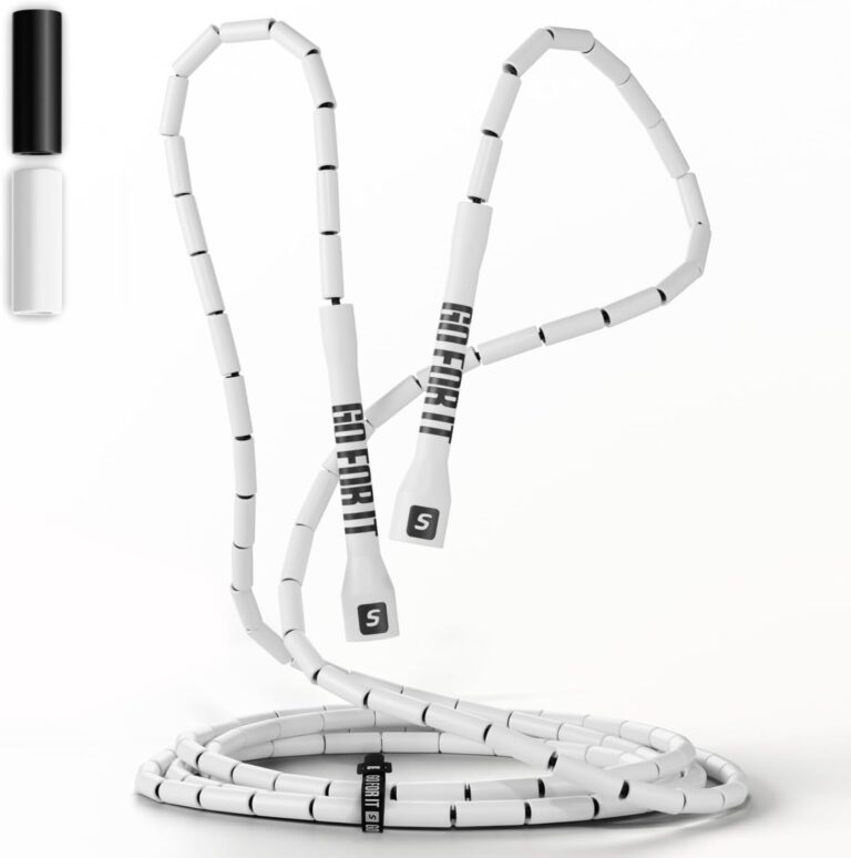 Sportbit Elite Beaded Jump Rope  Adjustable for Kids & Adults, Durable Fitness Skipping Rope for Cardio, Gym, Home & Outdoor Workouts