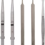 Tweezers, 5 Pcs Precision Tweezers Set, Anti-Static Stainless Steel Long Tweezers Kit for Electronics, Laboratory Work, Jewelry-Making, Craft, Soldering, Hobby, Watches, Car Machines Repair Etc